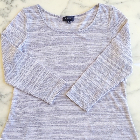 The Limited Rayon Blended Multi Color Stripes Knit Top Shirt bottom w/3/4 sleeve - Picture 4 of 6